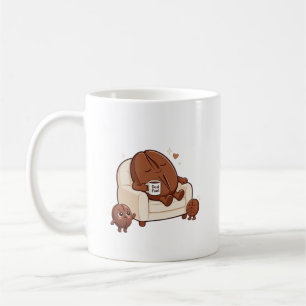 Sleeping Dad cute coffee bean  Mug