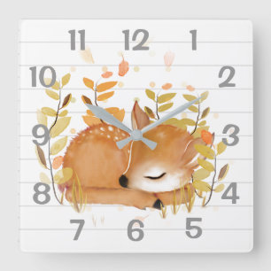 Sleeping Deer Wall Clock