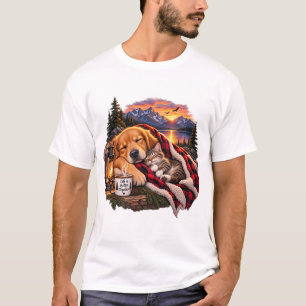 Sleeping Dog and Cat Life is Better Together T-Shi T-Shirt