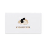 Sleeping Dog & Cat Pet Sitting Service Business Card Sleeping Dog & Cat Pet Sitting Service Business Card