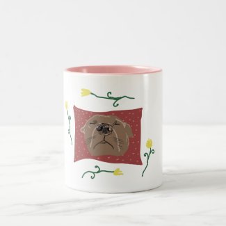 Sleeping Dog, French Bulldog Two-Tone Coffee Mug