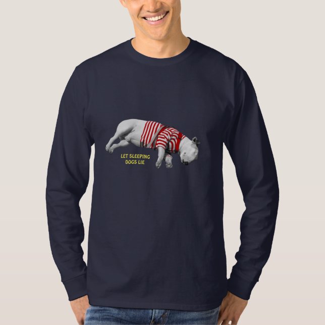 SLEEPING DOG  Men's Long Sleeve Tee Shirt (Front)