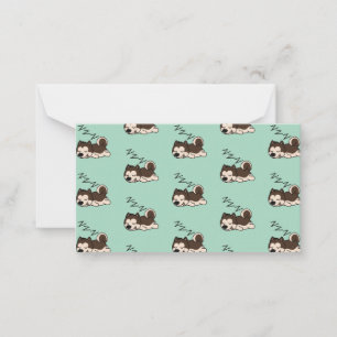 Sleeping Dog Siberian Husky Animal Lover ZZZ Pet Note Card