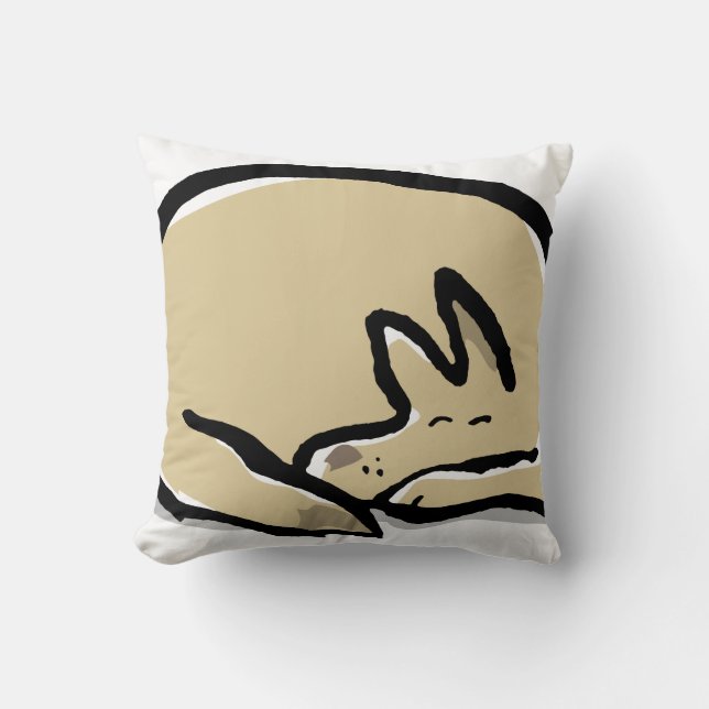 sleeping dog throw pillow (Front)