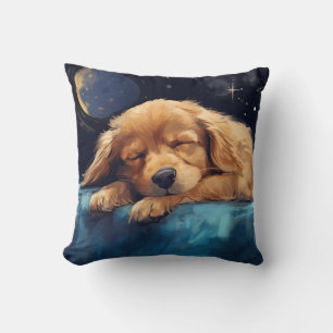 Sleeping Dog Throw Pillow