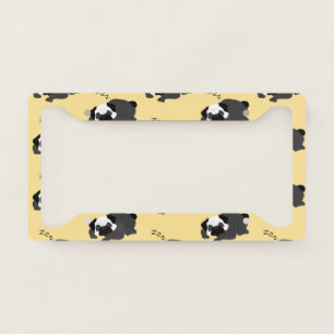 Sleeping Dog ZZZ Cane Corso Pet Owner Animals License Plate Frame
