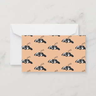 Sleeping Dog ZZZ English Springer Spaniel Pet Note Card