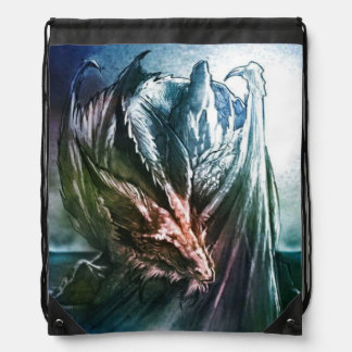 Sleeping dragon drawstring bag