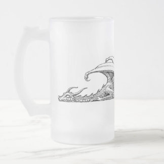 Sleeping Dragon Frosted Glass Mug