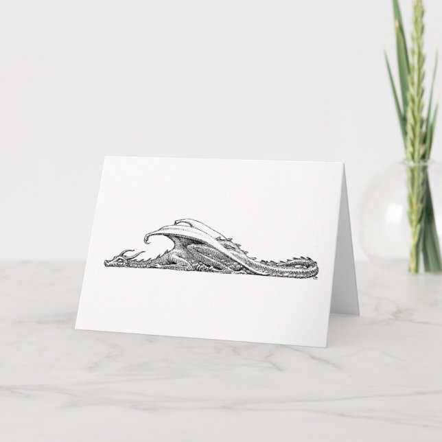 Sleeping Dragon Greeting Card (Front)