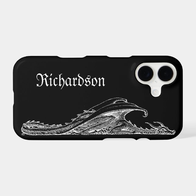 Sleeping Dragon Personalized  Iphone Case (Back Horizontal)