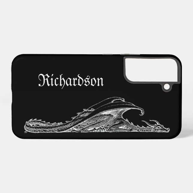Sleeping Dragon Personalized  Samsung Galaxy Case (Back Horizontal)