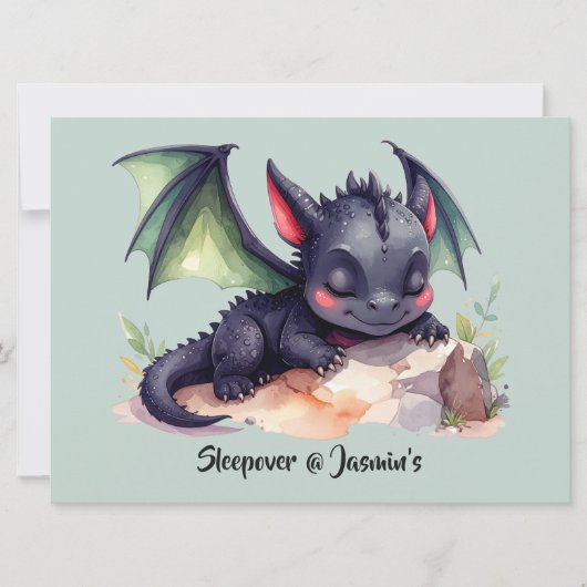 Sleeping Dragon with Green Wings (Front)