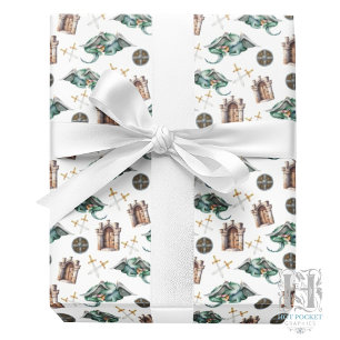 Sleeping Dragons Gift Wrapping Paper