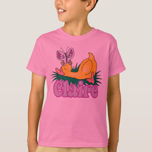 sleeping duck with butterfly T-Shirt (Front)