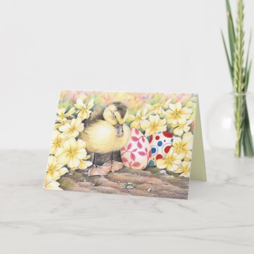 Sleeping Ducky Easter Holiday Card