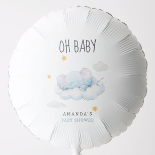 Sleeping Elephant Baby Shower, Boy Baby Shower Balloon