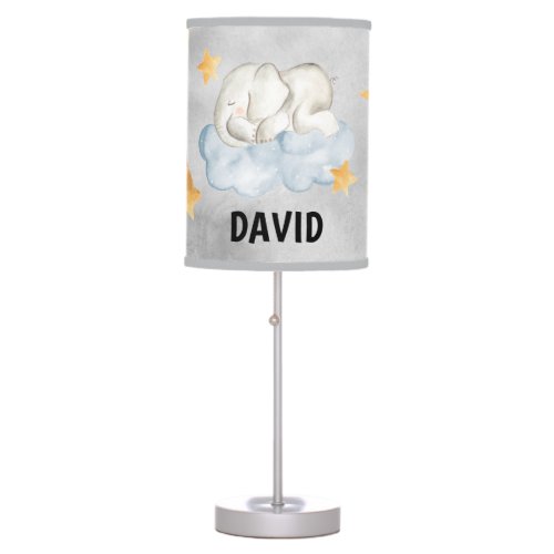 Sleeping Elephant Twinkle Sweet Dream Boy Table Lamp