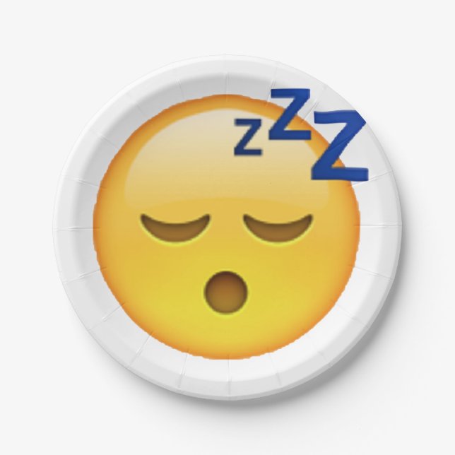 Sleeping - Emoji Paper Plates (Front)