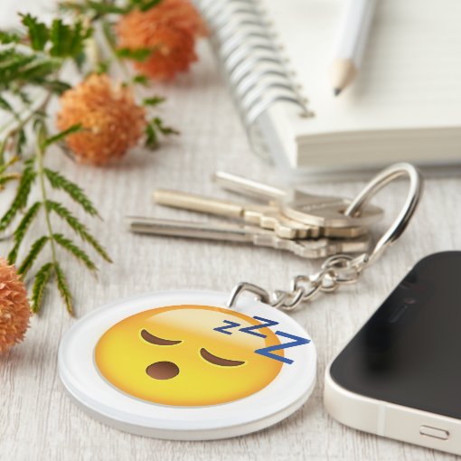 Sleeping Face Emoji Keychain Zazzle