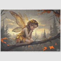 Sleeping Fairy Autumn Colors Tissue Paper