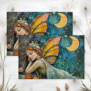SLEEPING FAIRY DECOUPAGE TISSUE PAPER