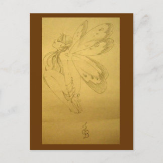 Sleeping fairy postcard