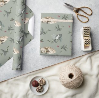 Sleeping Fawn and Winter Flora Sage