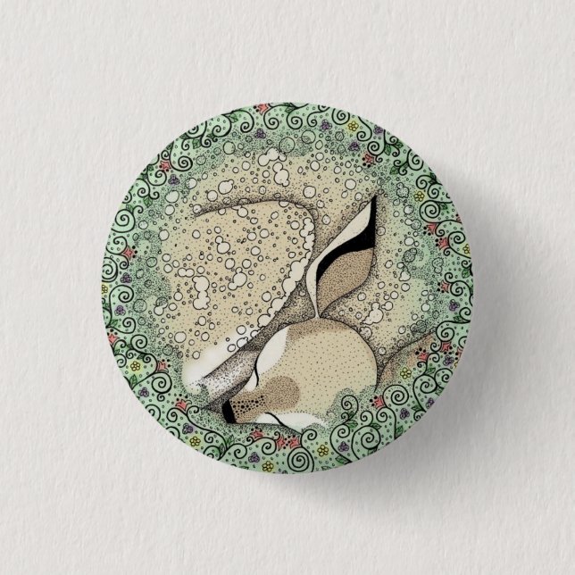 Sleeping Fawn Badge Button (Front)