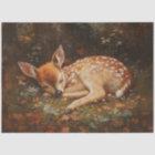 Sleeping Fawn Deer Painting Decoupage