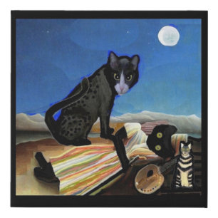 Sleeping Feline, Cat, Art Parody, Faux Canvas Print