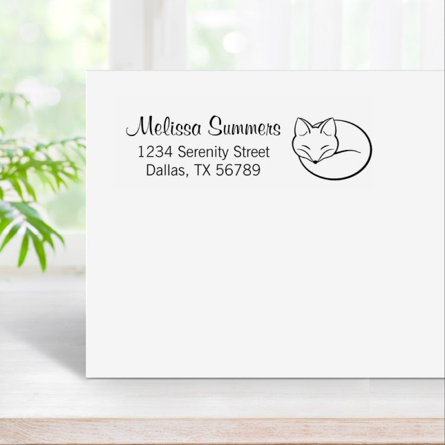 Sleeping Fox Address Rubber Stamp (Creator Uploaded)