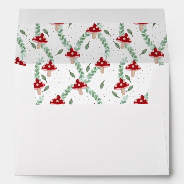 Sleeping Fox Baby Shower Baby Shower Custom Envelope (Back (Bottom))