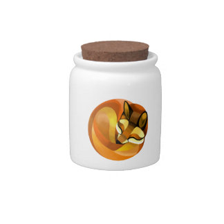 Sleeping Fox Candy Jar
