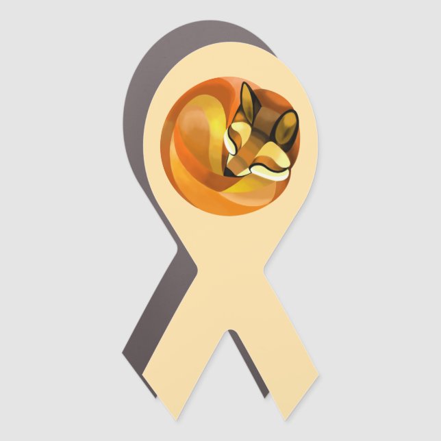 Sleeping Fox Car Magnet (Front)