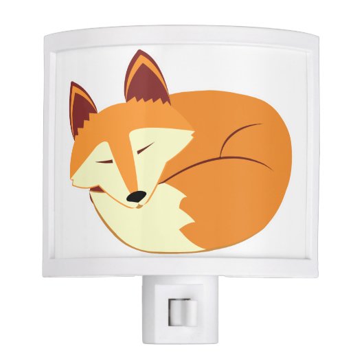 Sleeping Fox Cartoon Night Light (Front)