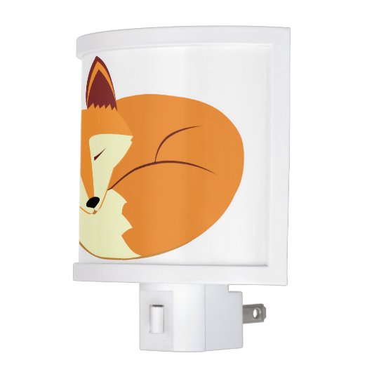 Sleeping Fox Cartoon Night Light (Left)
