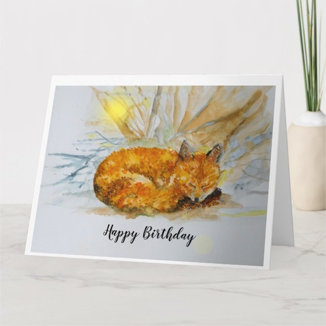 Sleeping Fox (customise) Card (Front)