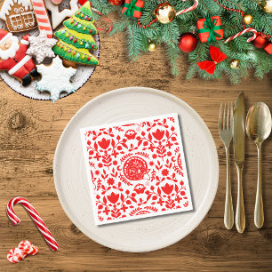 Sleeping Fox Folk Art Napkins