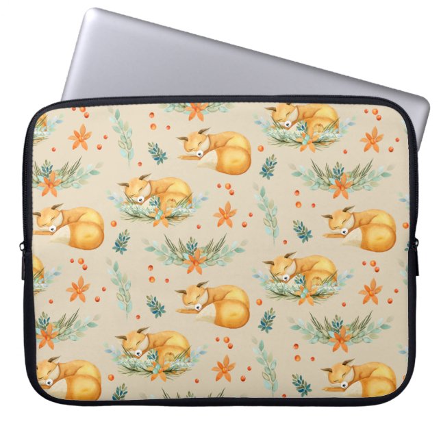 Sleeping Fox Laptop Sleeve (Front)