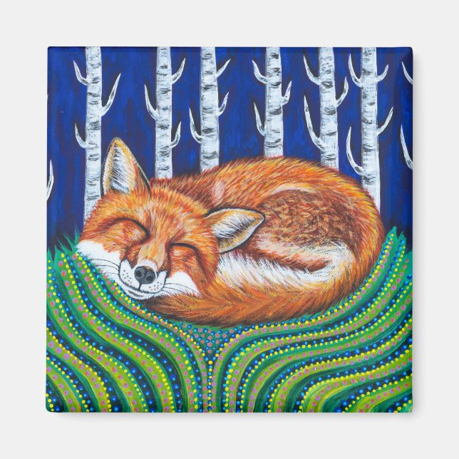 Sleeping Fox Magnet (Front)