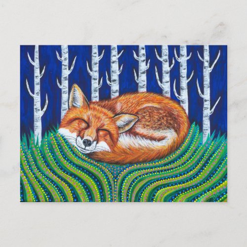 Sleeping Fox Postcard