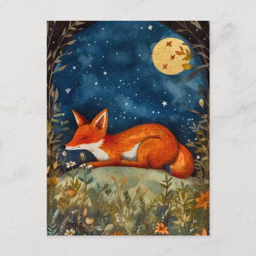 Sleeping Fox Postcard