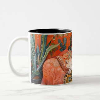 Sleeping Fox Two-Tone Coffee Mug