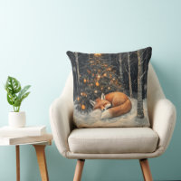 Sleeping Fox Whimsical Rustic Christmas