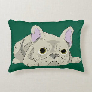Sleeping French Bulldog Accent Pillow