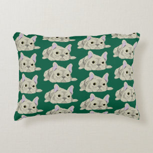 Sleeping French Bulldog Accent Pillow