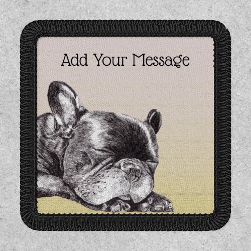 Sleeping French Bulldog  Patch