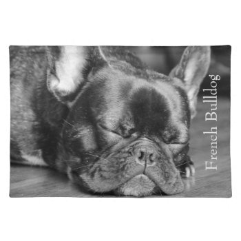 Sleeping French Bulldog Placemat by artinphotography at Zazzle