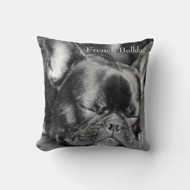 Sleeping French Bulldog Throw Pillow Zazzle